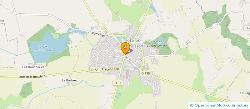 localisation de l'entreprise L'AUBERGE DU GRILLON  LES LANDES-GENUSSON