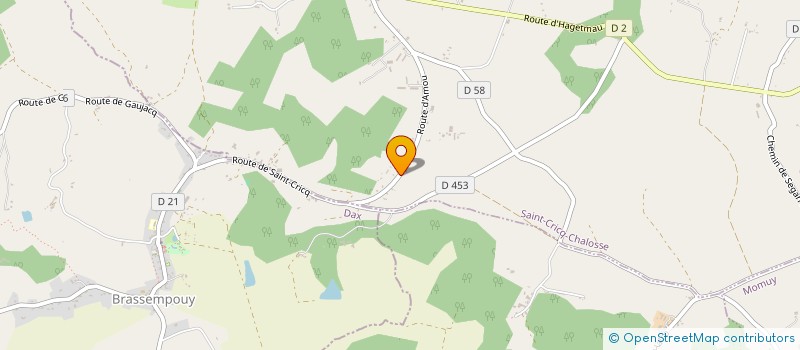 localisation de l'entreprise L'AUBERGE DU LAURIER  SAINT-CRICQ-CHALOSSE