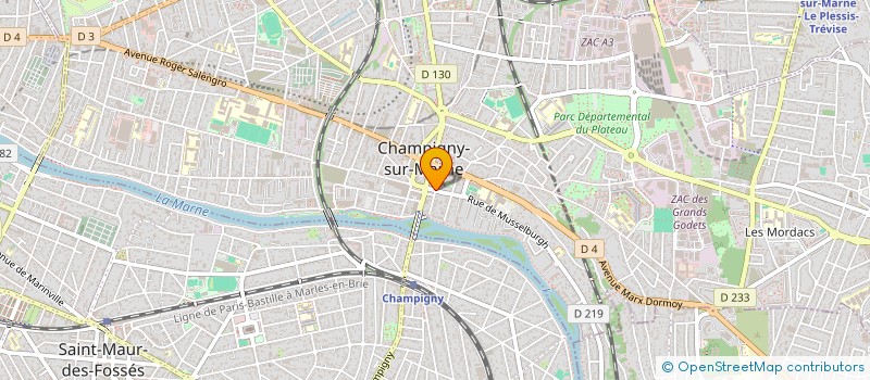 localisation de l'entreprise L'AUBERGE DU MARCHE  CHAMPIGNY-SUR-MARNE