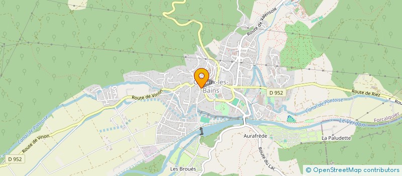 localisation de l'entreprise L'AUBERGE DU PECHEUR HOTEL LA TANIERE à GREOUX-LES-BAINS