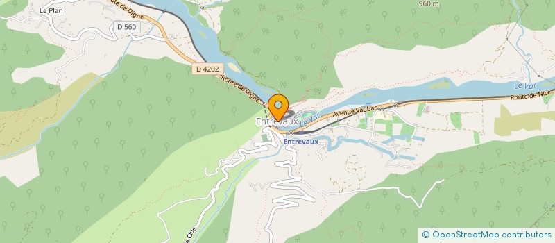 localisation de l'entreprise L'AUBERGE DU PLANET à ENTREVAUX