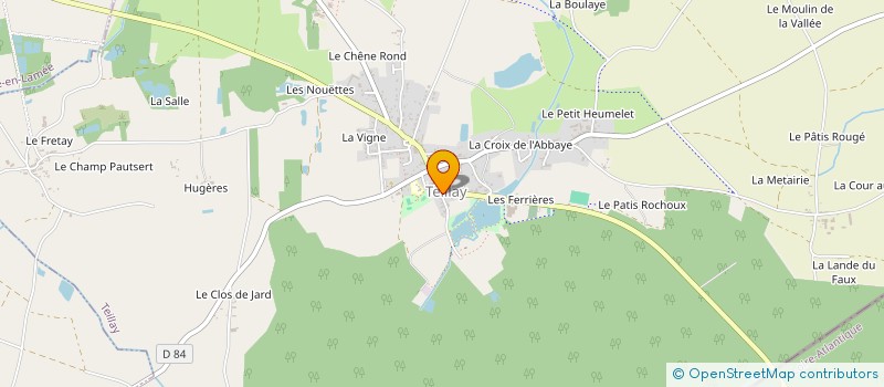 localisation de l'entreprise L'AUBERGE GAELIQUE  TEILLAY