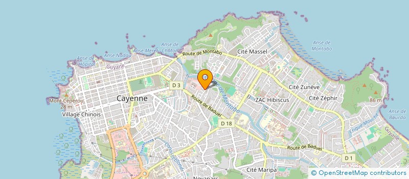 localisation de l'entreprise L'AUBERGINE DE KAW  CAYENNE