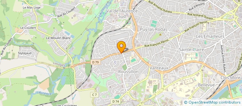 localisation de l'entreprise L'AUBRE à LIMOGES
