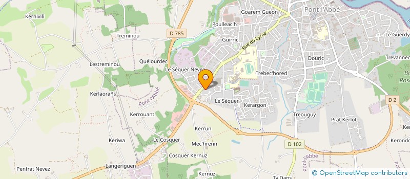 localisation de l'entreprise L'AULP & LA MER  PONT-L'ABBE