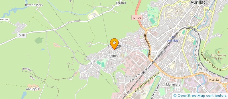 localisation de l'entreprise L'AUNE D'AFRIQUE à AURILLAC