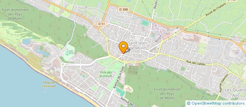 localisation de l'entreprise L'AURA DES SENS à SAINT-JEAN-DE-MONTS