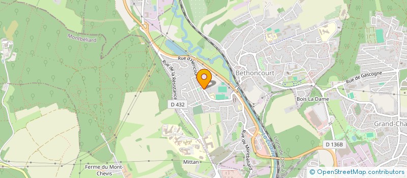 localisation de l'entreprise L'AURA SALON DE COIFFURE  BETHONCOURT