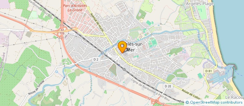 localisation de l'entreprise L'AUREA à ARGELES-SUR-MER