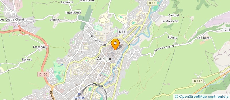 localisation de l'entreprise L'AURILLACOIS  AURILLAC