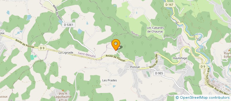 localisation de l'entreprise L'AURILLAQUOISE à CHAMEYRAT