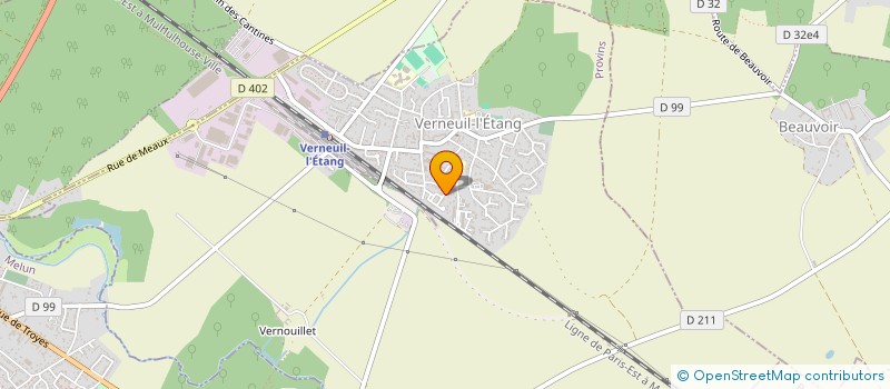 localisation de l'entreprise L'AURORE  VERNEUIL-L'ETANG