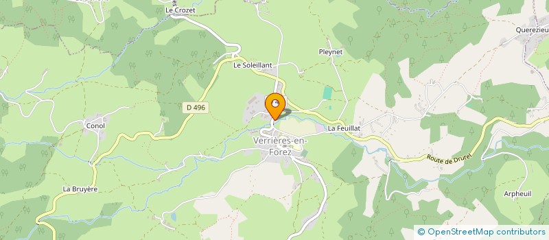 localisation de l'entreprise L'AURORE  VERRIERES-EN-FOREZ