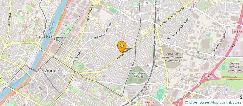 localisation de l'entreprise L'AURTISTE à ANGERS