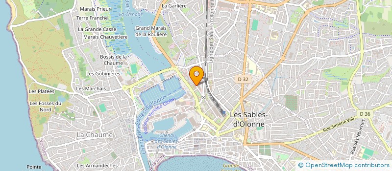 localisation de l'entreprise L'AUTHENTIC  LES SABLES D'OLONNE