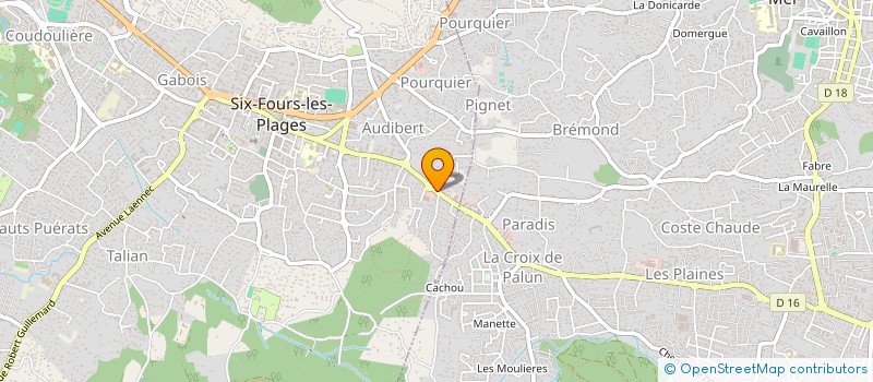 localisation de l'entreprise L'AUTHENTIQUE TRAITEUR à SIX-FOURS-LES-PLAGES