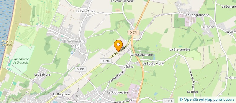 localisation de l'entreprise L'AUTOMOBILE GRANVILLAISE  BREVILLE-SUR-MER