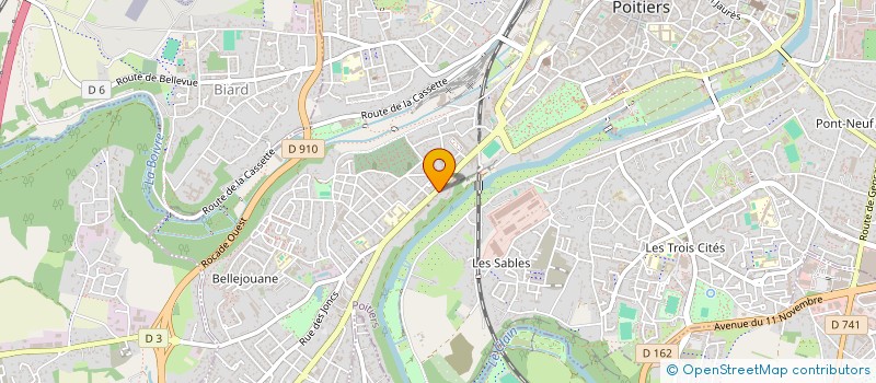 localisation de l'entreprise L'AUTRE NUIT à POITIERS