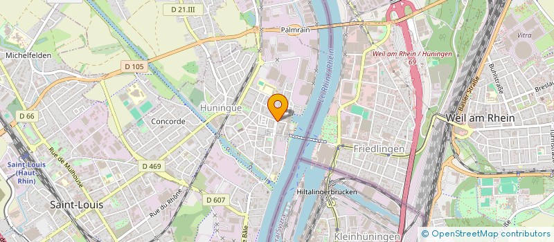 localisation de l'entreprise L'AUTRUCHE  HUNINGUE