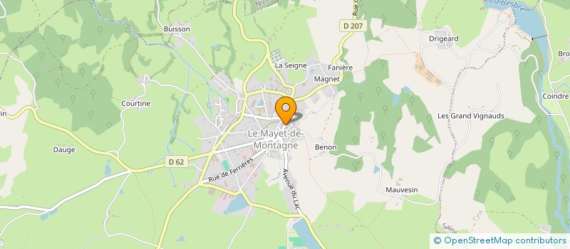 localisation de l'entreprise L'AUVERGNAT à LE MAYET-DE-MONTAGNE