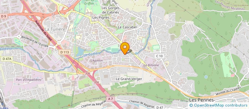 localisation de l'entreprise L'AUXILIAIRE MERIDIONALE DE DECHETS à LES PENNES MIRABEAU