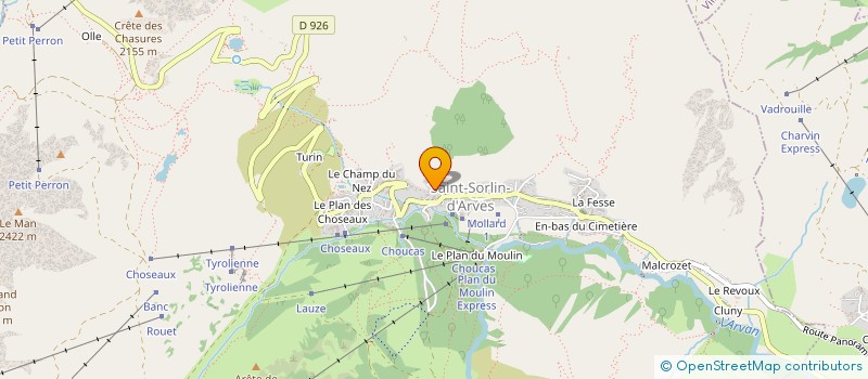 localisation de l'entreprise L'AVALANCHE à SAINT SORLIN D'ARVES