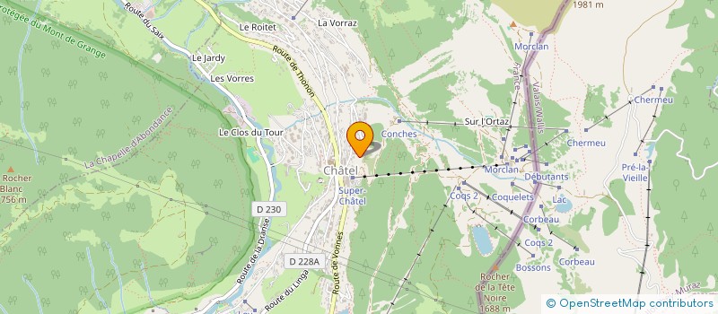 localisation de l'entreprise L'AVALANCHE  CHATEL