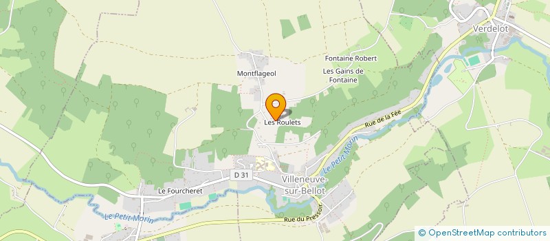 localisation de l'entreprise L'AVANCEE  VERDELOT