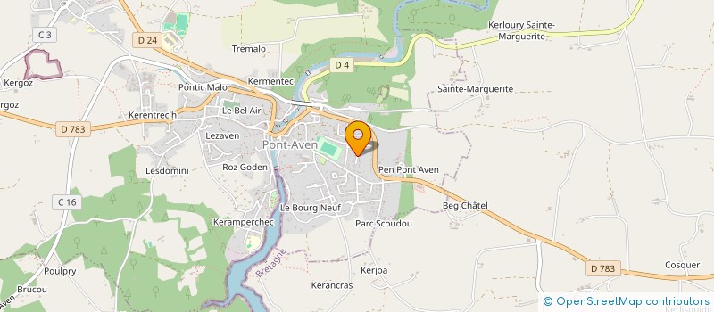 localisation de l'entreprise L'AVEN  PONT-AVEN