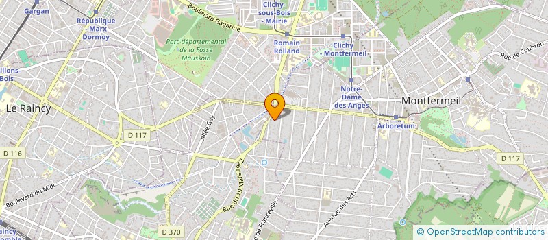 localisation de l'entreprise L'AVENTURE à MONTFERMEIL