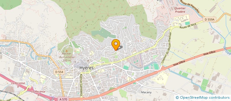 localisation de l'entreprise L'AVENTURINE à HYERES