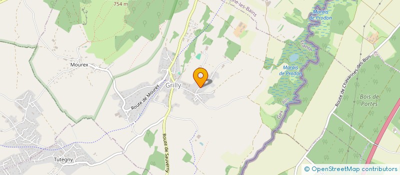 localisation de l'entreprise L'AVENTURINE  GRILLY