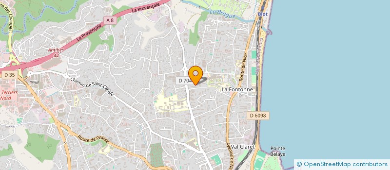 localisation de l'entreprise L AZUR BATIMENT à ANTIBES