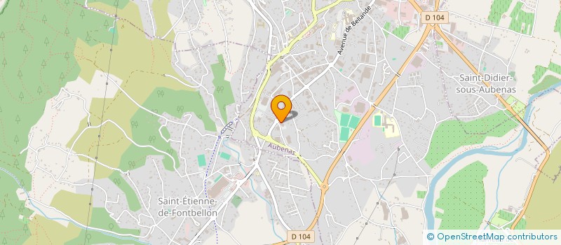 localisation de l'entreprise L'AZUREE à AUBENAS