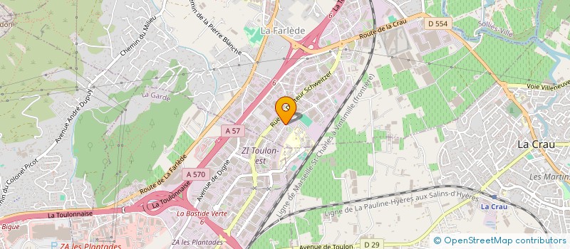 localisation de l'entreprise L'AZURENNE DE CHARPENTES à LA FARLEDE