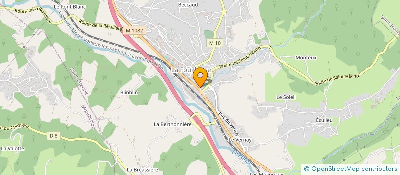 localisation de l'entreprise L.B. à LA FOUILLOUSE