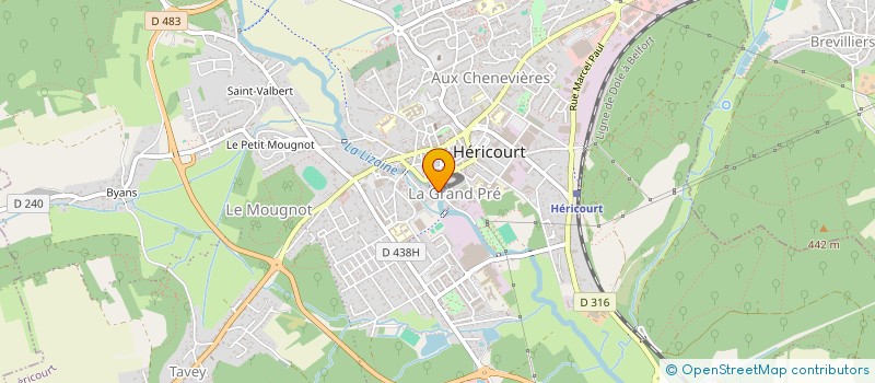 localisation de l'entreprise L.B.  HERICOURT