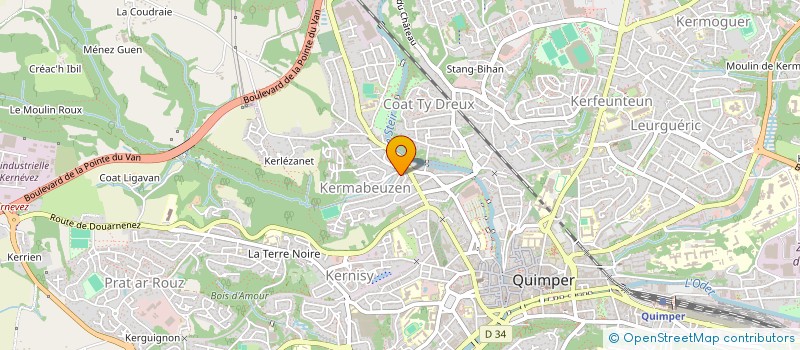 localisation de l'entreprise L.B. à QUIMPER