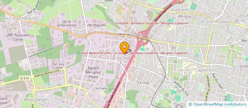 localisation de l'entreprise L&B  MERIGNAC