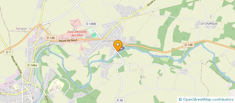 localisation de l'entreprise L.B.A. à SAVIGNE