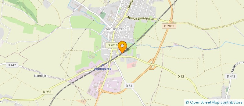 localisation de l'entreprise L.B.A.  AIGUEPERSE