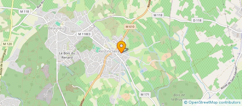 localisation de l'entreprise L.B.A.  RESTINCLIERES