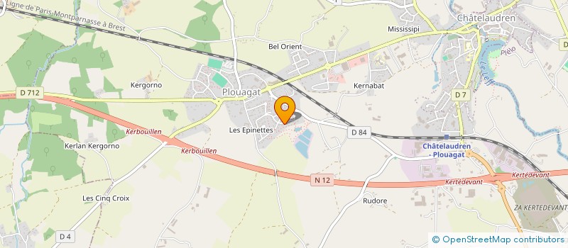 localisation de l'entreprise L&B AUTO  CHATELAUDREN-PLOUAGAT