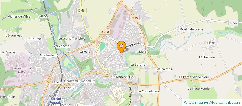 localisation de l'entreprise L.B.C.G. DEVELOPPEMENT  CHATEAU-RENAULT