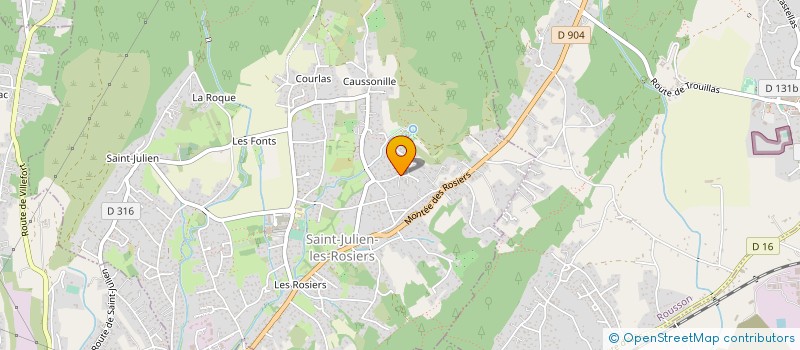 localisation de l'entreprise L & B COOPERATION à SAINT-JULIEN-LES-ROSIERS