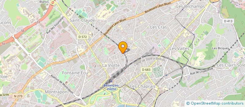 localisation de l'entreprise L.B.D. à BESANCON