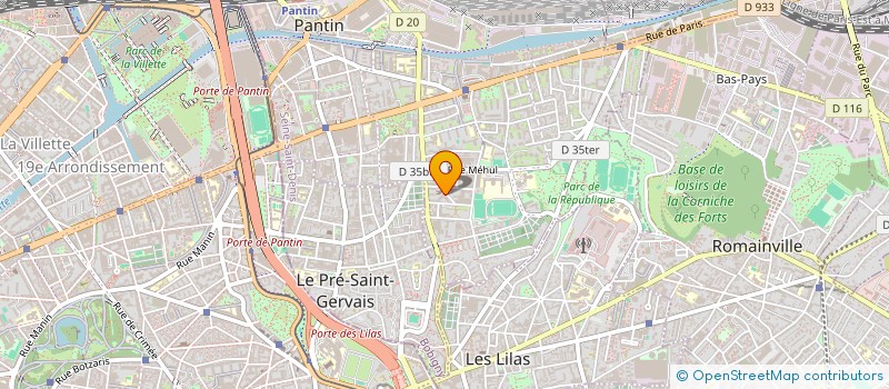 localisation de l'entreprise L-B ELEC à PANTIN