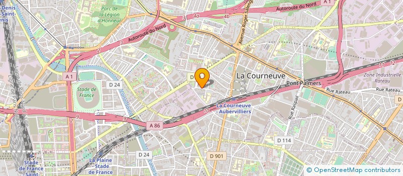 localisation de l'entreprise L.B.F. à LA COURNEUVE