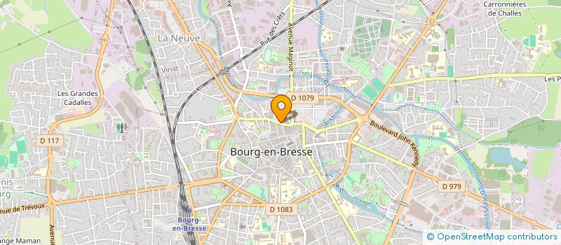 localisation de l'entreprise L.B.F.  BOURG-EN-BRESSE