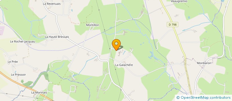 localisation de l'entreprise L.B.H.  SAINT-GERMAIN-EN-COGLES